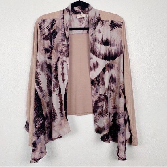 Logo Mixed Media Open Drape front Faux Sue… - Picture 3 of 10